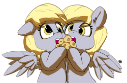 pabbley: Derpy develops a new way to eat