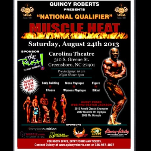 Here it is. First competition. Muscle heat aug 24. Soooo nervous. #muscleheat #dexterjackson #physique #bodybuilding #competition #nationalqualifier #teammlp #firstshow #aesthetics #fitness