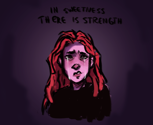 nonbinarywithaknife:objective-found:…ID: A digital drawing of Ruby, drawn from the shoulders up. She