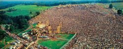 history-inpictures:  Aerial view of Woodstock, 1969   