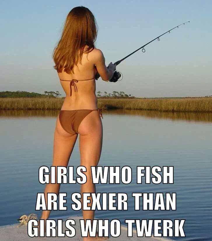 Bikini bass fishing girl