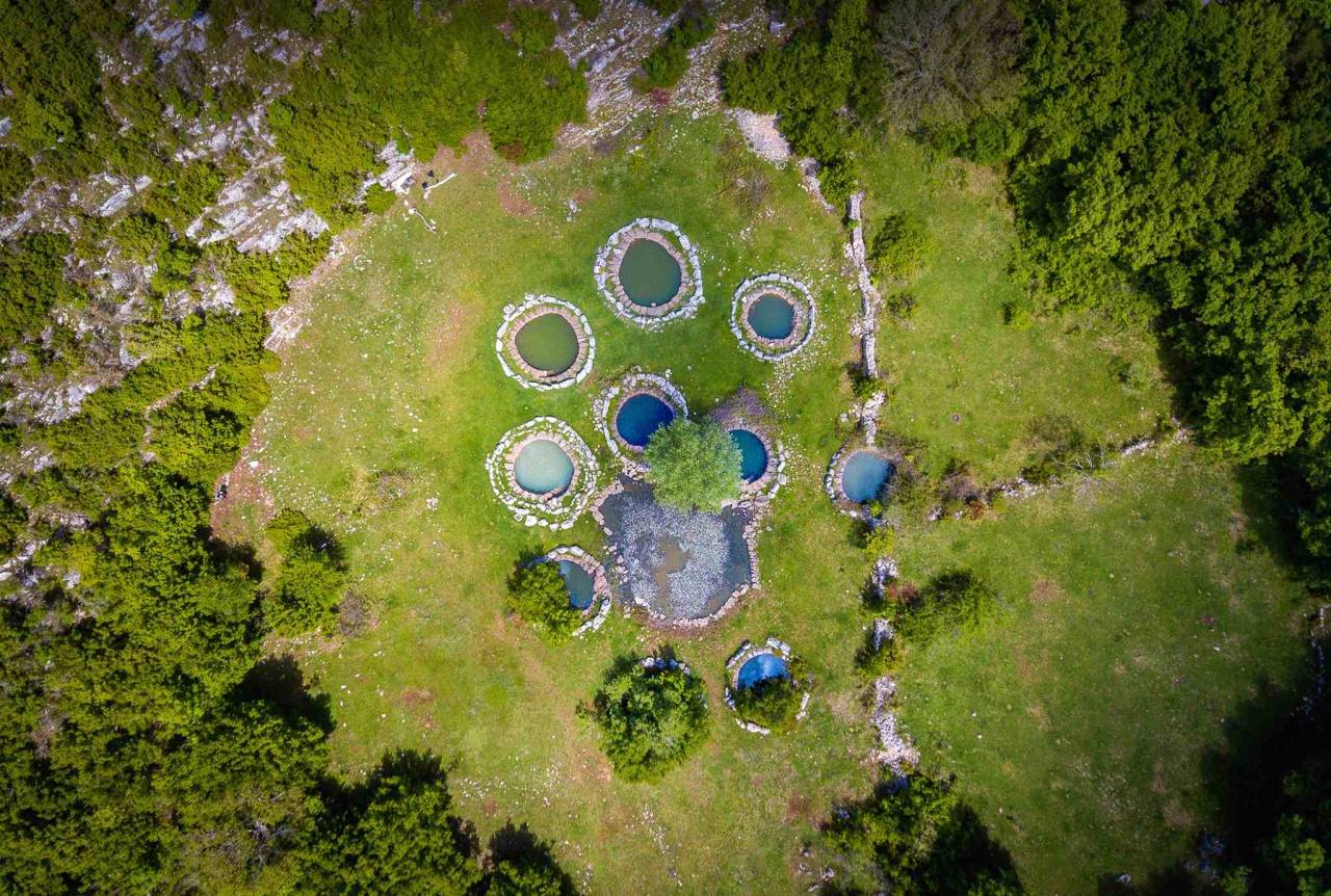 Ancient fairy wells in Croatia.