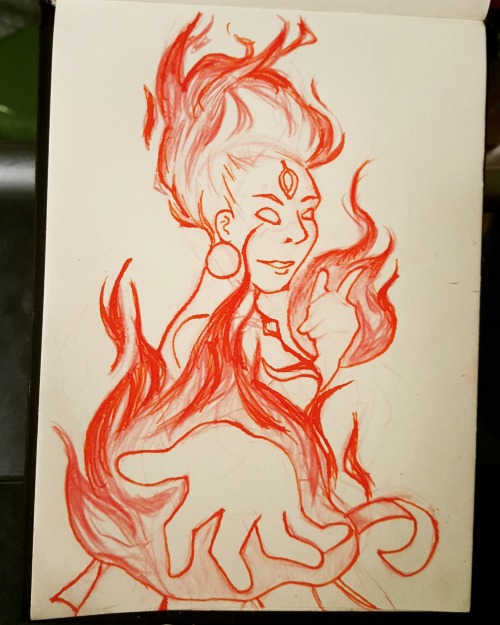 Fire lady. I like her baldy fire head