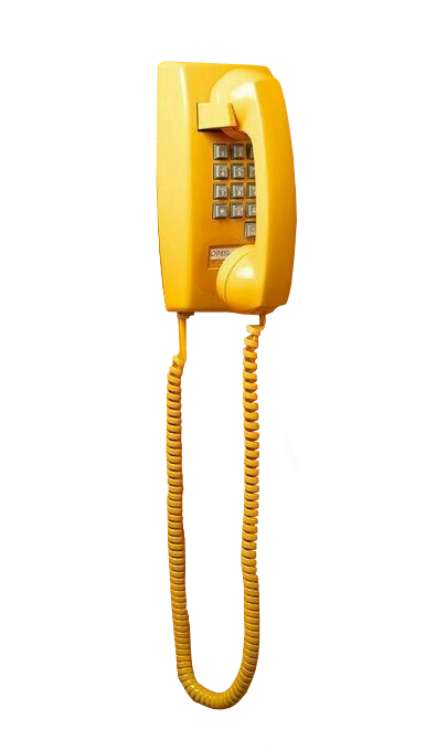 yellow wall phone