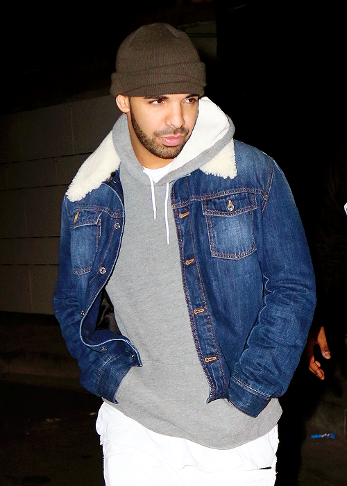 Drake leaving The Nice Guy in West Hollywood where he performed songs from his recently released album.