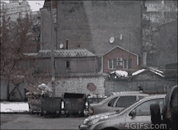 4gifs:  Ordinary day taking the trash out
