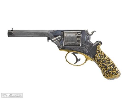 English Tranter revolver, engraved by R. S. Garrard &amp; Co. for The Prince of Wales (future King E