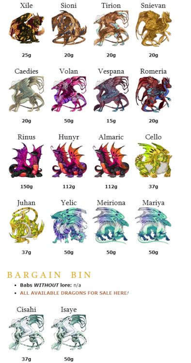 gorgeous babs for sALE!all are on the AH for gems, will take treasure/mixed via CR (Xemriss #44020)t