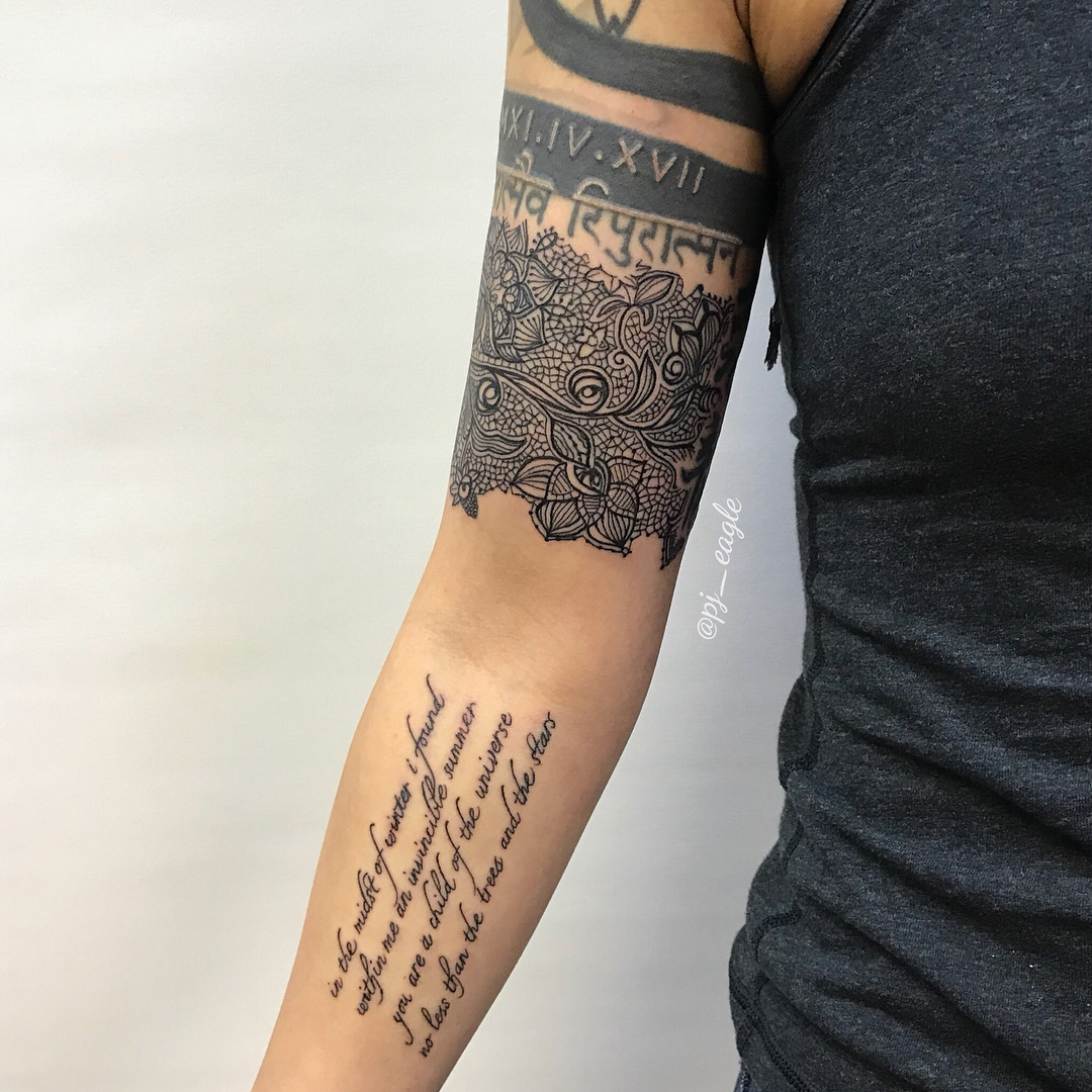 15 Beautiful Mandala Sleeve Tattoos For Women  Brighter Craft  Lace  sleeve tattoos Sleeve tattoos for women Lace tattoo