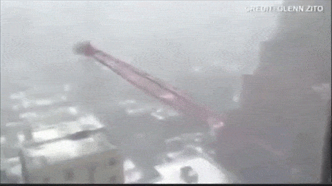 sixpenceee:  A crane collapse in NYC. 