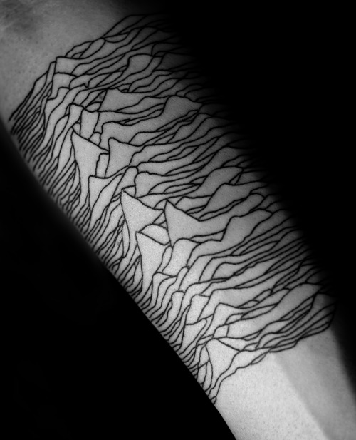 My tribute to one of the greatest albums of all time Unknown Pleasures by  Joy Division Done by Zach at The Irish Buddha in Seaford Delaware  r tattoos