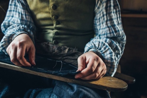 A look into the tailor shop at the amazing immersion event in Historic London Towne
