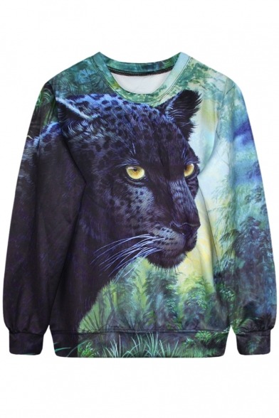 colorfullife-fiona:  Ombre Tie-Dye Round Neck Long Sleeve Sweatshirt  Blue Abstract