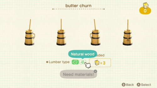 Item: butter churn# of customizations: 2Customization names: dark wood, natural woodCustom kits need