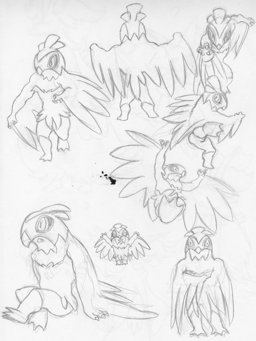 nohaijiachi:A couple of times I stopped playing pokémon… To draw pokémonHawlucha and Goodra are my f