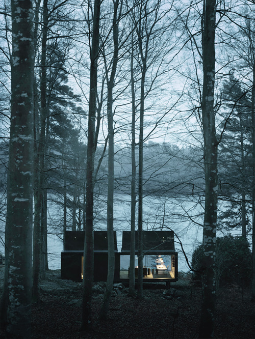 archatlas:   VIPP SHELTER Mads Møller Vipp has made a plug and play getaway that allows you to escape urban chaos in a 55m2 all-inclusive nature retreat.  75 years of experience with steel processing is used to craft this prefabricated object designed