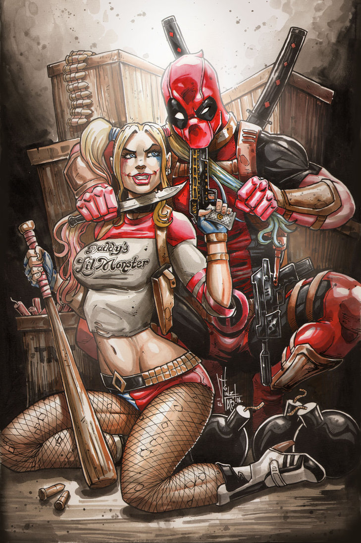 justharleyquinn:  Harley Vs Deadpool by Vinz-el-Tabanas