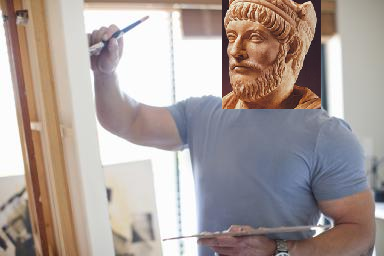 ancient-rome-au:“I call this work loss.fresco.” - Julian the Apostate Philosopher shitposting about 