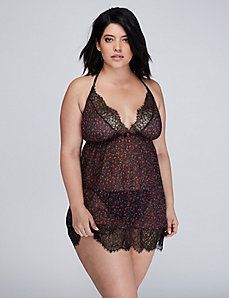 lingerie-plus:  Floral Unlined Babydoll