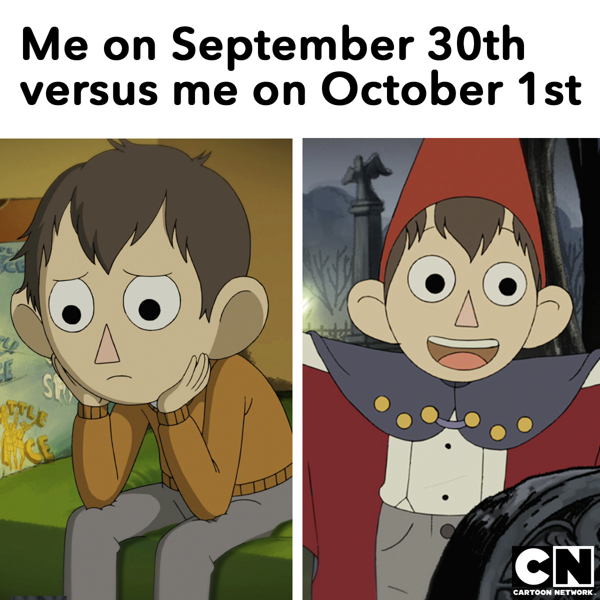 Bring on the cozy sweaters, hot chocolate, Halloween&hellip;*does a happy fall