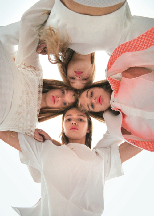 stopdropandvogue:  Nastya Siten, Alexandra Smit, Kaia Moore and Maddy Elmer in “Petticoat, Princess, Queen Bee, Spare Rib, Squaw, Spirit Elf, Cookie Crumb” for AnOther Magazine Spring/Summer 2014 photographed by Michal Pudelka 