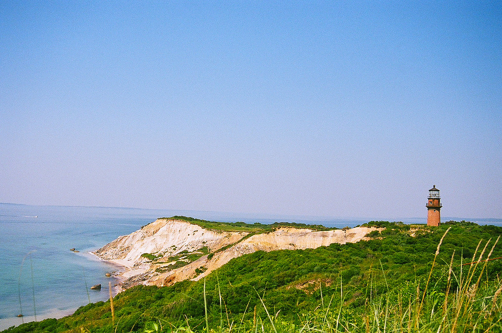 isadisaster5:  a real picture of the cliffs and lighthouse in aquinnah, ma. this