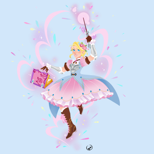 Another DnD commission of a fun loving sweet magical girl style character by the name of Cosette!Com