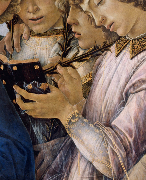 seeliequeene: Mary with the Child and Singing Angels (detail), Sandro Botticelli, 1477