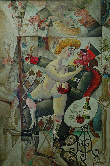 alfiusdebux:  Otto Dix. Souvenirs de la galerie des glaces à Bruxelles, 1920 by