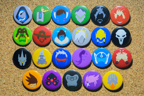 OVERWATCH Mix &amp; Match Button Set!Click here to see the listing!  Pins are only $1 EACH.