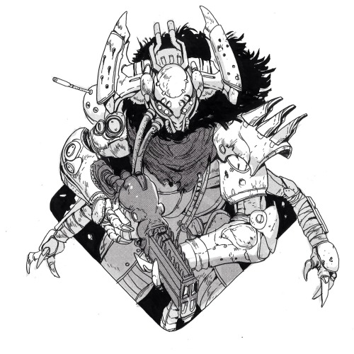 marconelorsketches:  Inktober drawing number 5,  Destiny fan art Riksis, the Devil Archon 