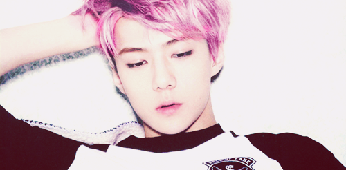 baekhyun-ah:  Sehun with pink hair requested adult photos