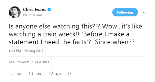 dailychrisrevans:Chris Evans’ tweets. (1, 2, 3)