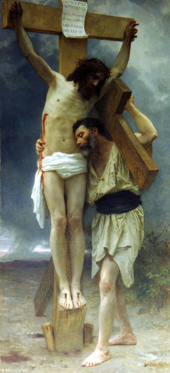 Ribalta, Saint Francis Embracing the Crucified Christ (1620s), Bouguereau, Compassion! (1897), Sant