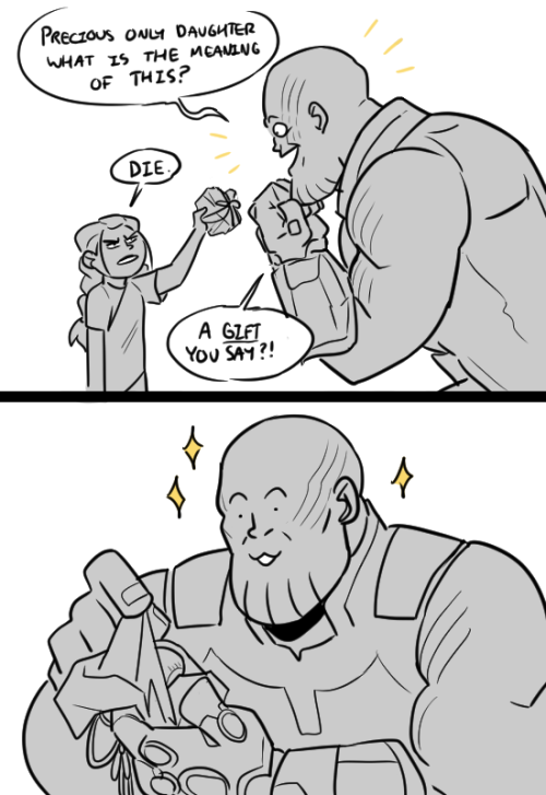 thezombiedogz:  Listen if no one else is going to make the bad dad Thanos content I guess I’ll just do it all myself. bonus:  lol XD