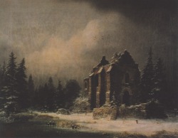the-esoteric-arts:  Kirchenruine im Winter by Markus Pernhart 