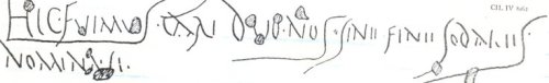 thoodleoo:thoodleoo:thoodleoo:a cute lil piece of pompeian graffiti (CIL 4.8162). it reads “hic fuim