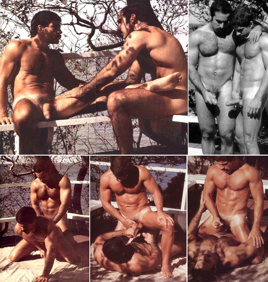 Photo set from vintage loop Full Circle. Bruno fucks and feeds Rod Mitchell.