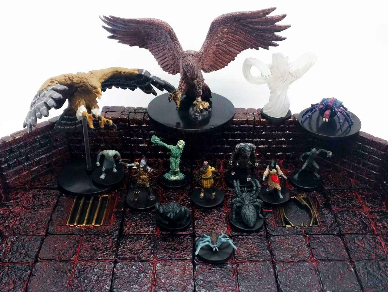 Uniquely Handcrafted and Painted Terrain Piece for DnD and Table Top Wargaming Sleeping Dragon atop its hoard