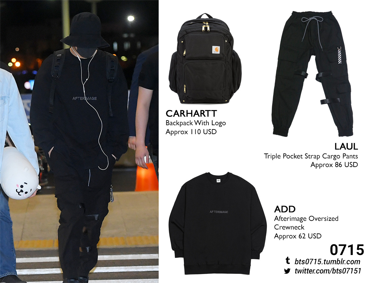 Beyond The Style ✼ Alex ✼ on X: Jungkook 181228 ADER ERROR x PUMA black  backpack  / X