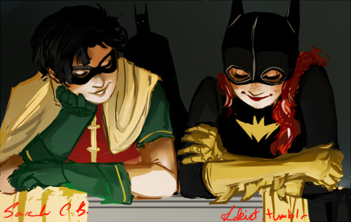 lokiet:Dick and Babs just talking and being awesome. Bruce is just annoyed// 