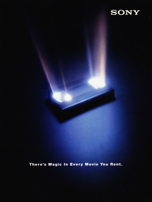 jpegfantasy:    Sony E³ Home Entertainment - Entertainment to a higher power. Stereo Review Magazine, January 1994.From my collection.  This was before Photoshop. Before Macs. How would you create this lighting effect? It has to be a combination of top