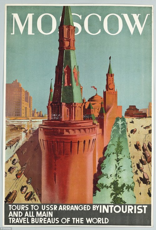 Travel advertising poster for Soviet Union (date unknown)