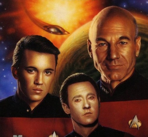 space-happy:Favorite niche art genre: Star Trek novel covers that look like they could be on the sid