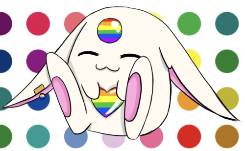 lilover131:Mokona thinks all love is beautiful and wants you to be proud of who you are! Happy Pride