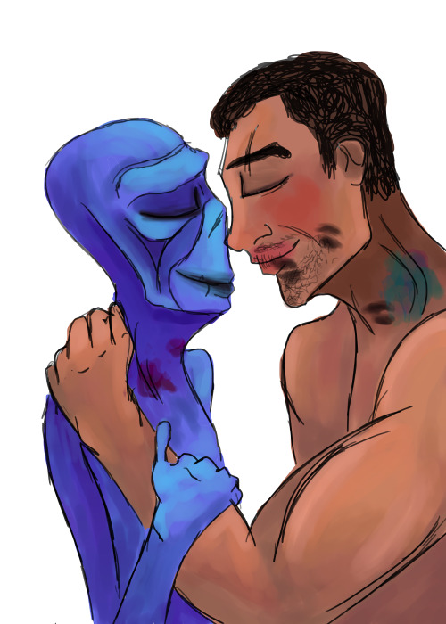 a younger (couple months on T) Bane and Jango being cute and gay