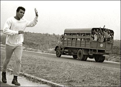 vintagecongo:  Muhammad Ali in Zaïre (now D.R.Congo) for Rumble in the Jungle. May