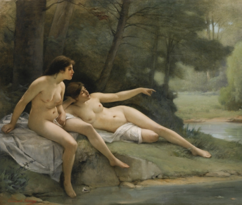 fordarkmornings: Nus au bois Emmanuel Benner (French, 1836-1896) Oil on canvas