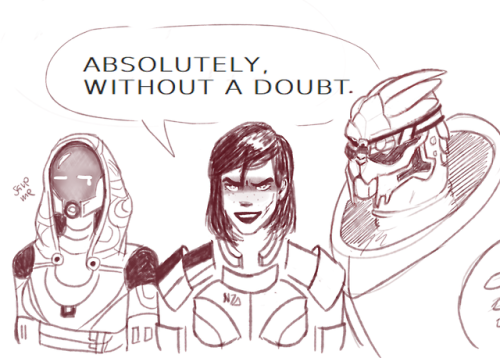 astrarydraws:if someone didnt know the entire plot of the mass effect trilogy: here you go. based on