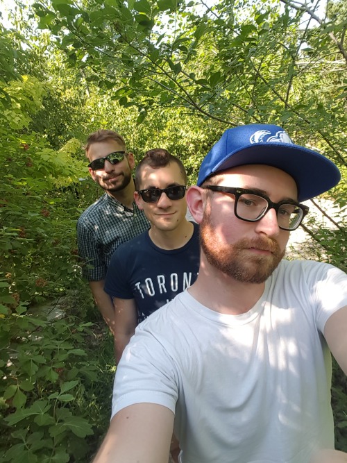Walking the children ( @masc4cruller  and @everythings-shiny-captain) in nature.